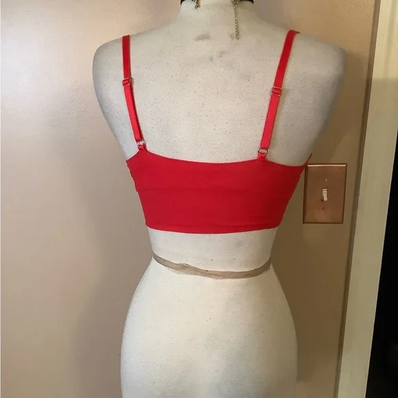 Victoria’s Secret Pink Wireless Lightly Lined Bra Bralette Red Small Sexy Comfy - Picture 4 of 11